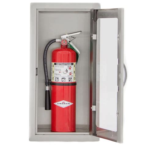 extinguisher cabinets stainless steel|fire extinguisher cabinets semi recessed.